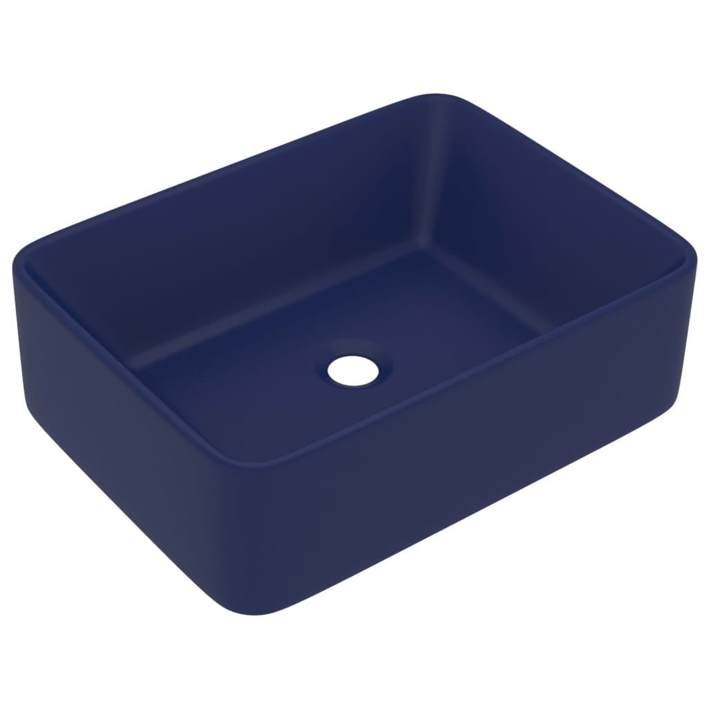 Vidaxl Washbasin 41x30x12 cm keramična mat temno modra