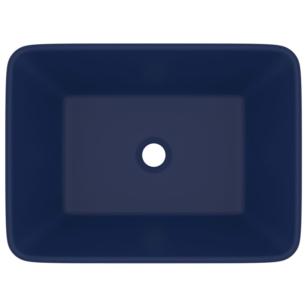 VidaXL Washbasin 41x30x12 cm Ceramic Mat Dark blue