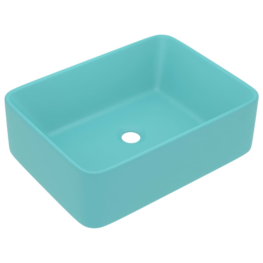 VidaXL Washbasin 41x30x12 cm Ceramic matt light green