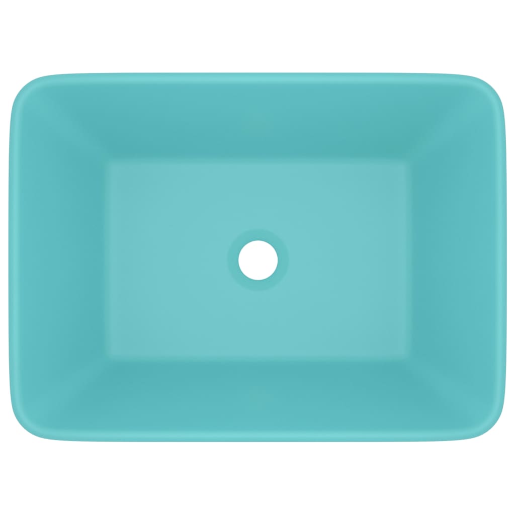 VidaXL Washbasin 41x30x12 cm Ceramic matt light green