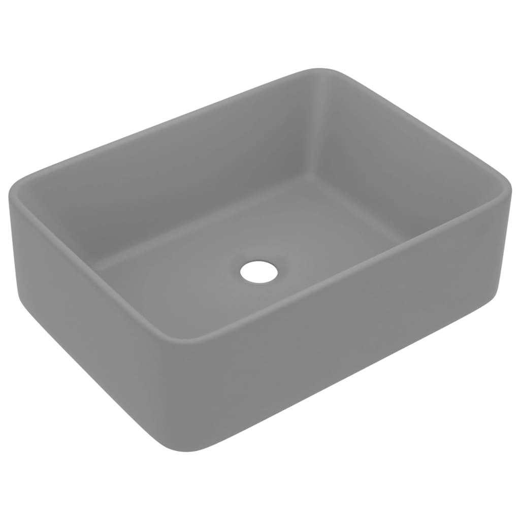 VidaXL Washbasin 41x30x12 cm Ceramic matt light gray