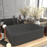 Vidaxl Washbasin 41x30x12 cm keramika matt temno siva