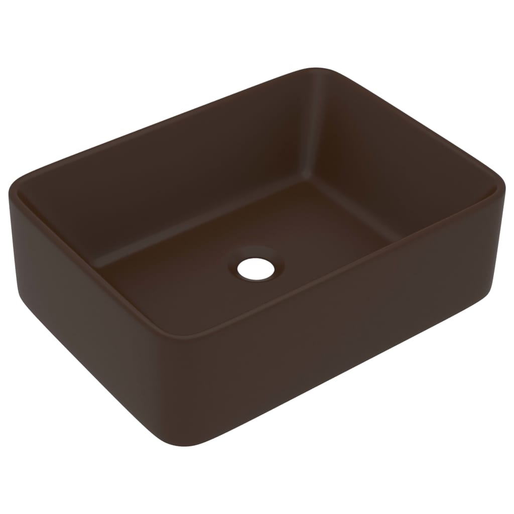 Vidaxl Washbasin 41x30x12 cm Ceramic Matt Crone scuro