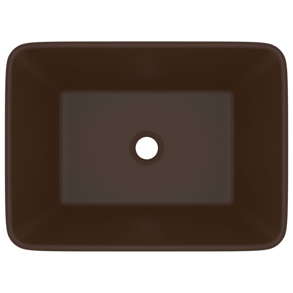 VidaXL Washbasin 41x30x12 cm Ceramic matt dark brown