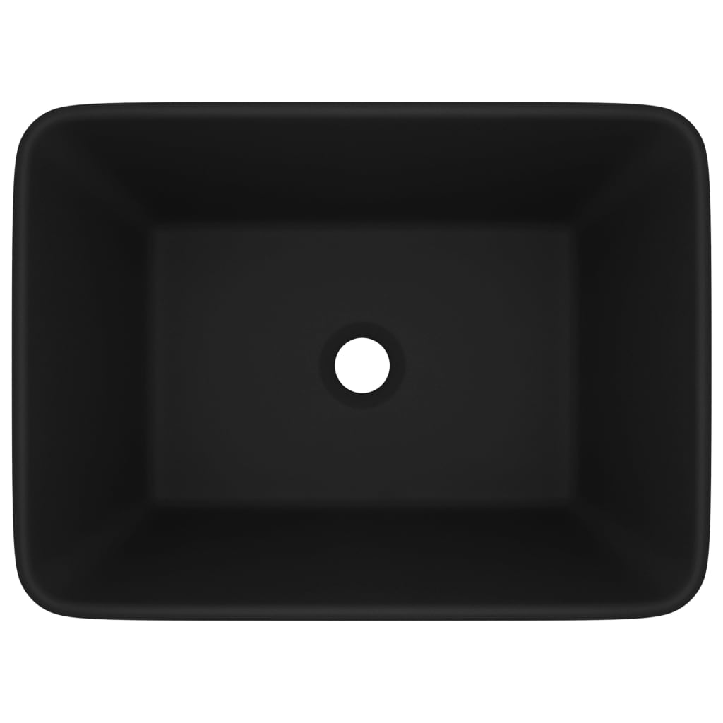 VidaXL Washbasin 41x30x12 cm Ceramic matte black