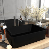 VidaXL Washbasin 41x30x12 cm Ceramic matte black