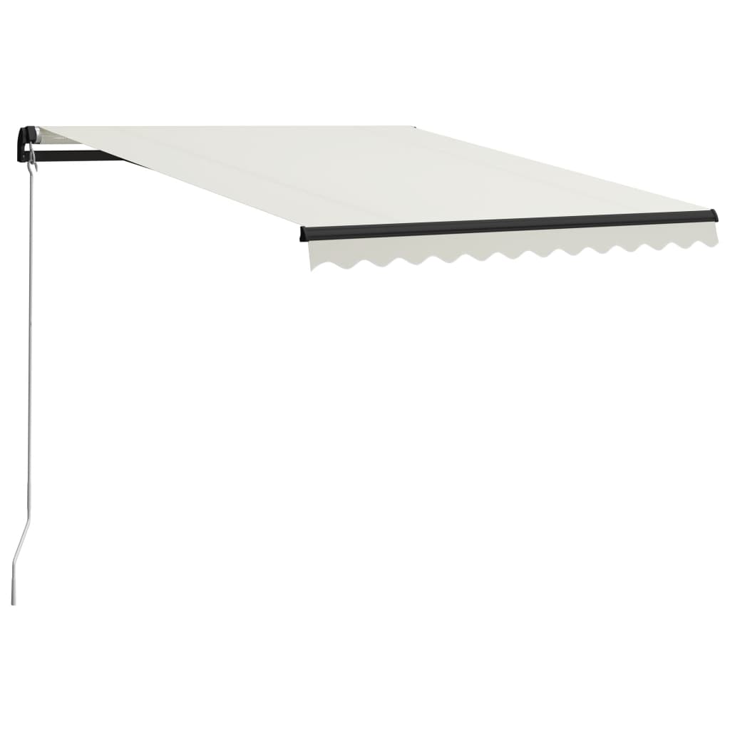 Vidaxl luifel manuell verlängert mat LED 300x250 cm Crème