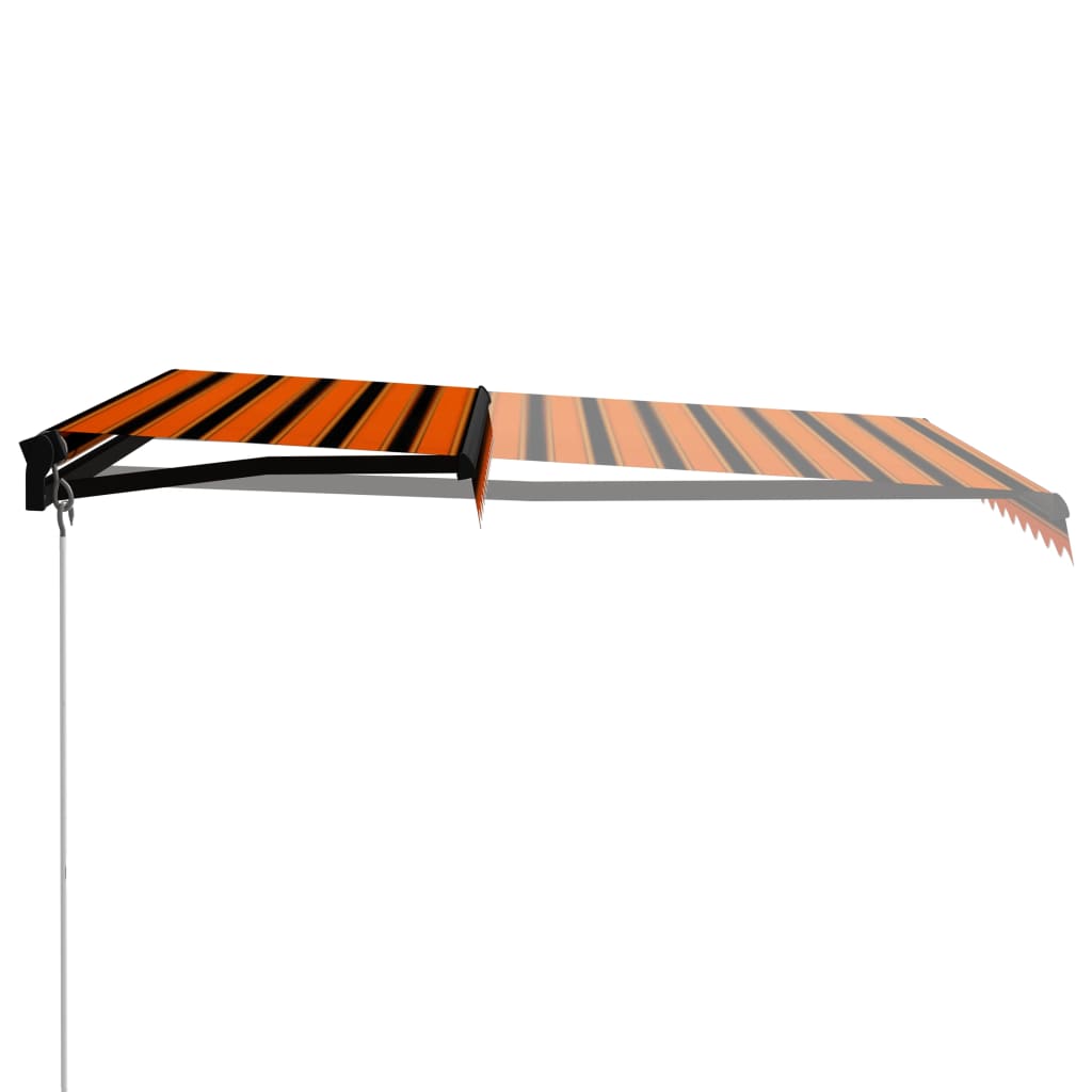 Vidaxl Luifel kan manuelt udvides med LED 300x250 cm orange og brun