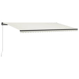 Vidaxl Luifel extensible manuellement avec la crème LED 600x300 cm