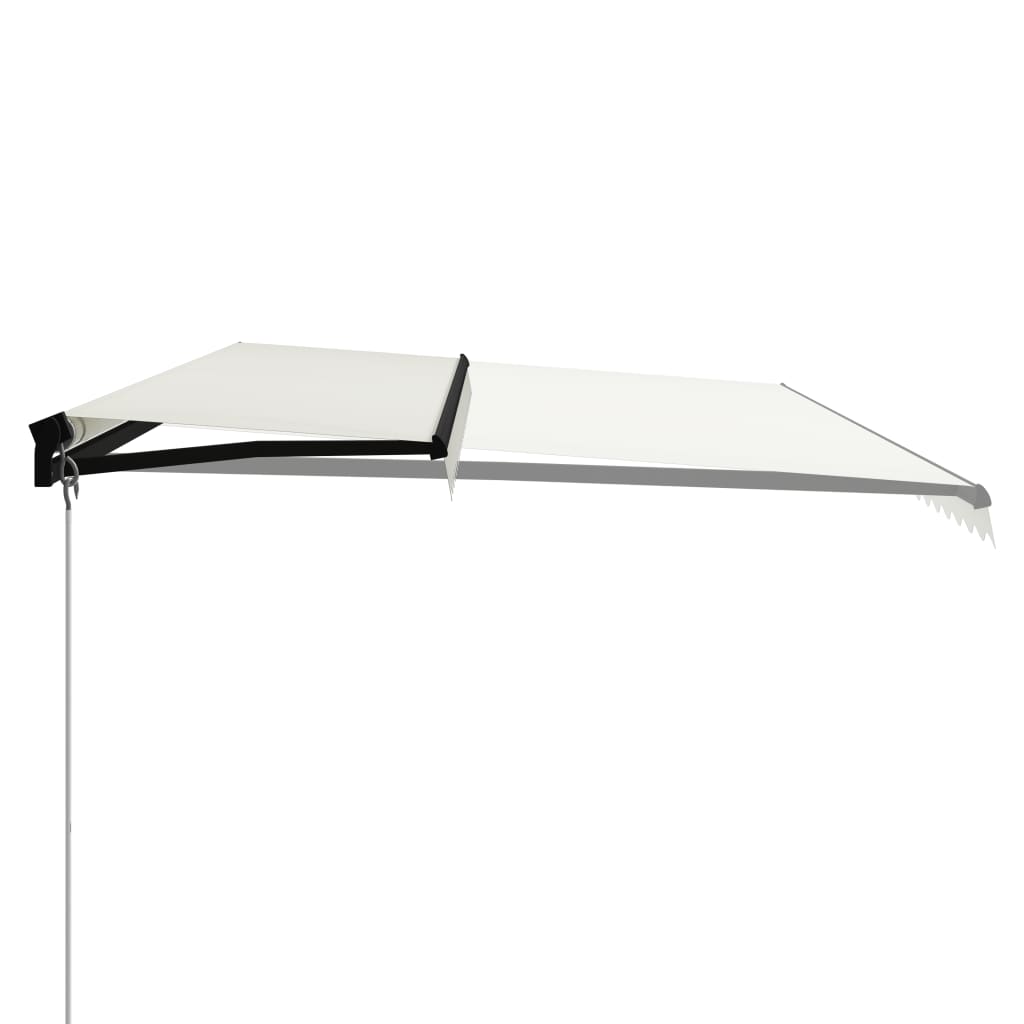 Vidaxl Luifel manuell ausziehbar mit LED 600x300 cm Creme