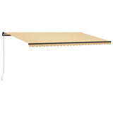 Vidaxl Luifel se puede extender manualmente con LED 600x300 cm amarillo y blanco