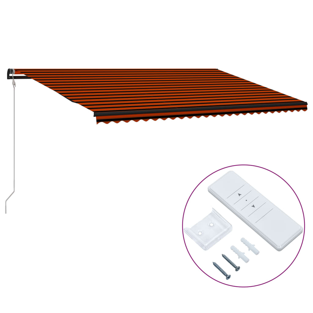 Vidaxl Luifel automatically extends 600x300 cm orange and brown