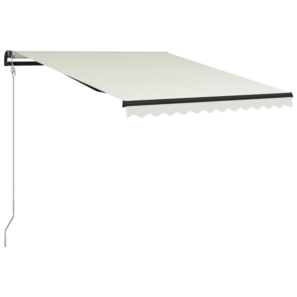 Vidaxl Luifel verlängert mat Wandsensor a Led 300x250 cm Crème