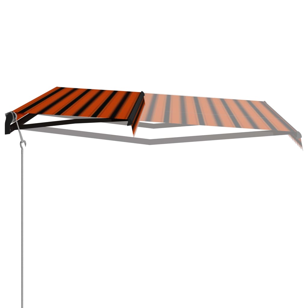 Vidaxl Luifel extensible con el sensor de viento LED 600x300 cm de color naranja