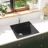 Vidaxl sink with overflow hole Granite black