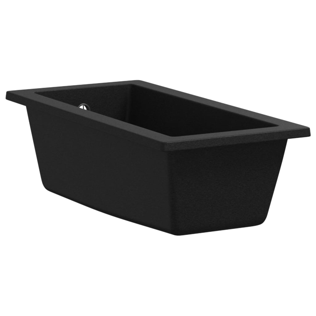 Vidaxl sink with overflow hole Granite black