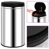 VidaXL Trash can with automatic sensor 60 L stainless steel