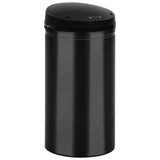 Vidaxl Trash Can con un sensor automático de 50 l de acero al carbono negro