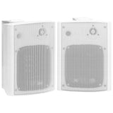 Vidaxl Altavoces estereolíticos Montaje de pared 2 st 120 W White