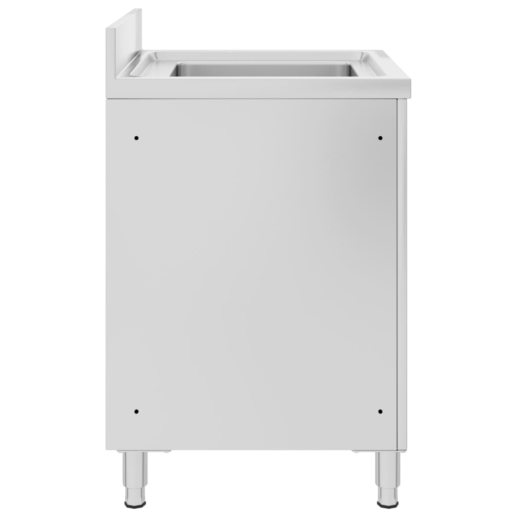 Vidaxl Washbasin Cabinet Commercial 60x60x96 cm z nerezové oceli