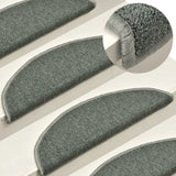 Vidaxl stair mats 15 st 56x17x3 cm dark green