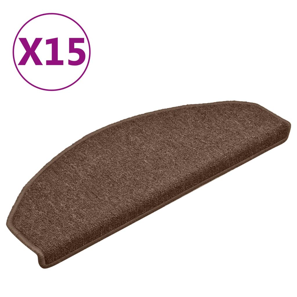 Vidaxl Stair tappetini 15 ST 65x24x4 cm marrone