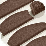 Vidaxl stair mats 15 st 65x24x4 cm brown