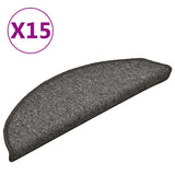 Vidaxl Stair Mats 15 St 56x17x3 CM Dark Grey