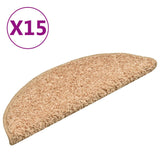 Vidaxl Stair Mats 15 St 56x17x3 cm guldfarvet