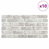 Vidaxl 10 St Wall Panels 3D Light Grey Brick EPS