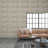 Vidaxl 10 St Wall Panels 3D Sand -färgade tegel EPS