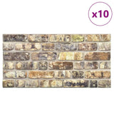 VidaXL 10 St Wall panels 3D Multicolored brick EPS