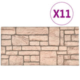 Vidaxl 11 St Wall Panels 3D Beige Brick EPS