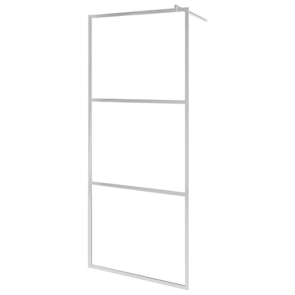 Vidaxl walk-in brusevæg gennemsigtig 80x195 cm ESG glas