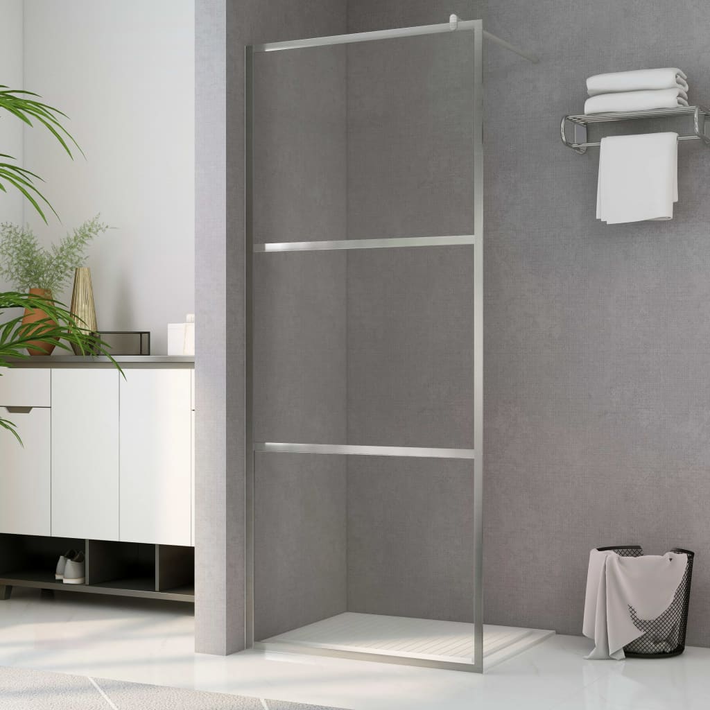 Vidaxl walk-in brusevæg gennemsigtig 80x195 cm ESG glas