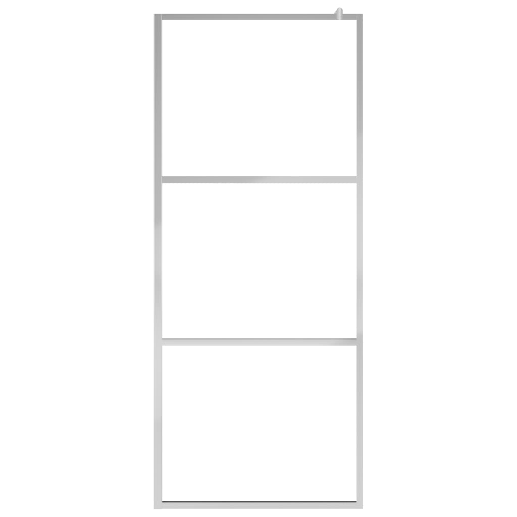 Vidaxl Walk-In Shower Wall Halfmat 90x195 cm ESG Glass