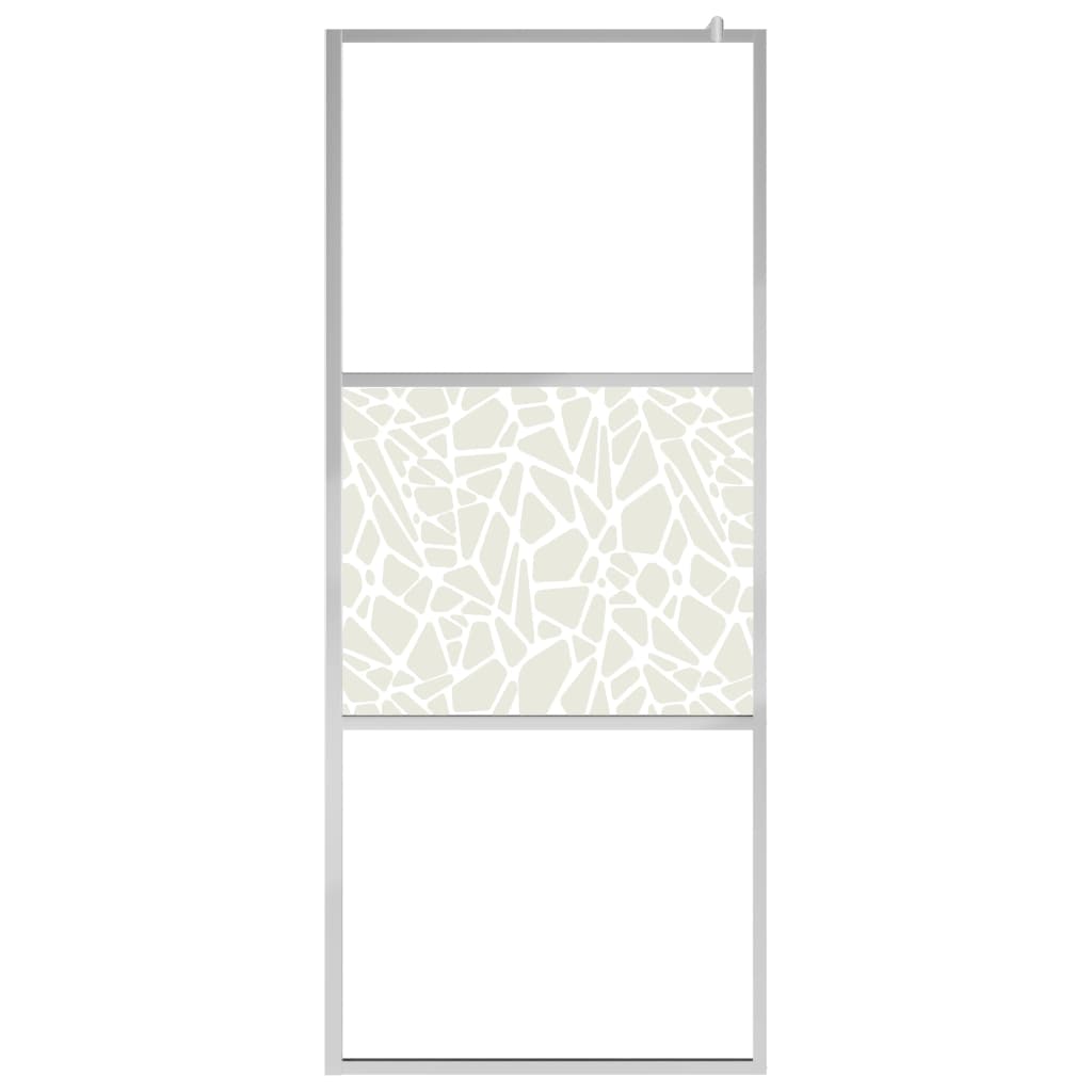 Vidaxl Walk-in shower wall with a stone pattern 100x195 cm ESG glass