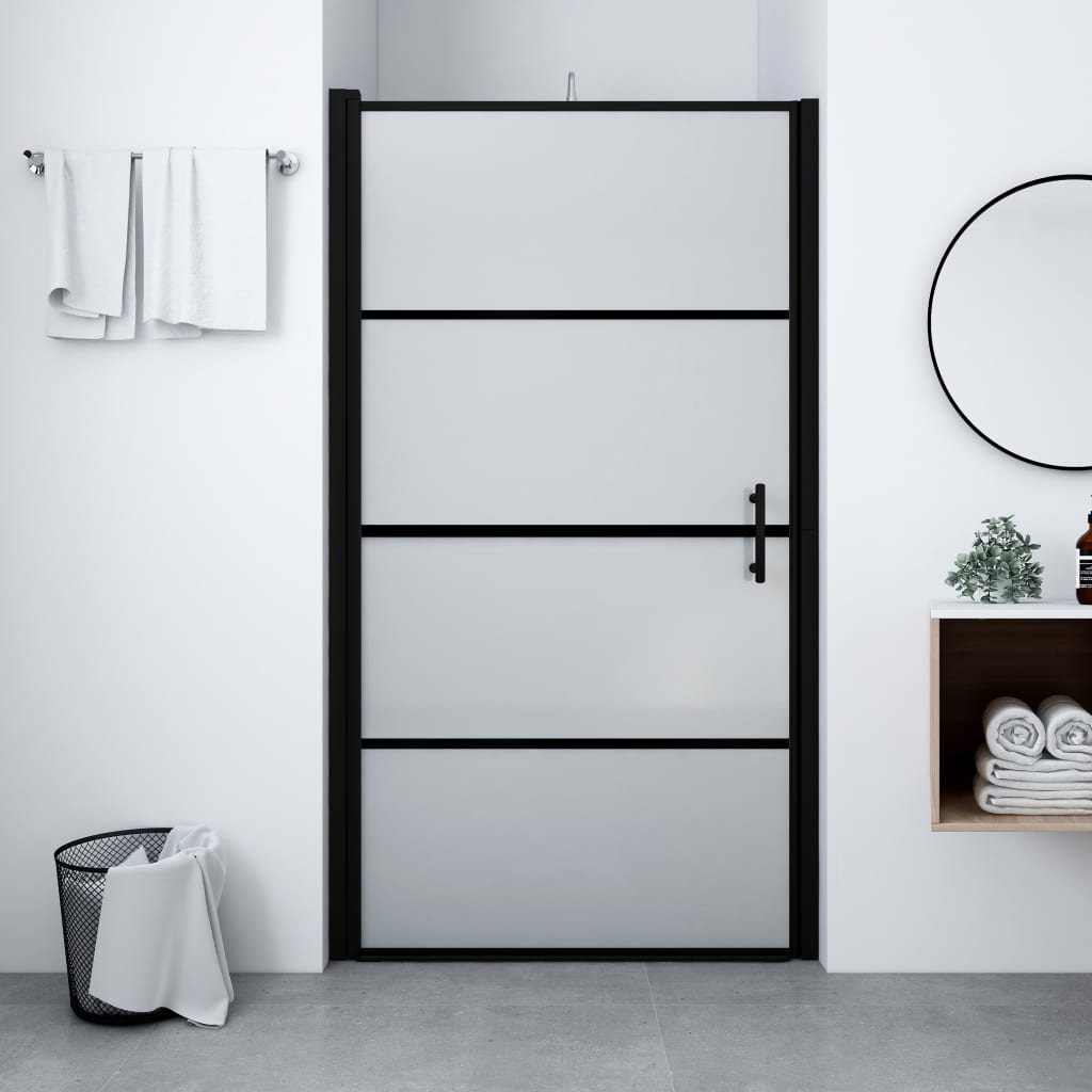 Vidaxl Tappetino per porte per doccia 91x195 cm Black indurito