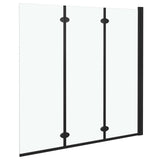 Vidaxl shower enclosure 3 panels 130x138 cm ESG black