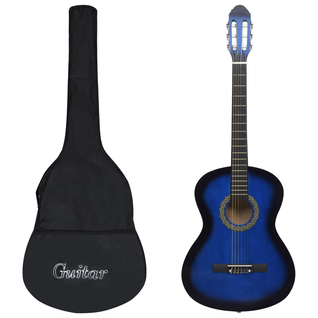 Vidaxl Guitar Classic Nybörjare med TAS 4 4 39 Blue