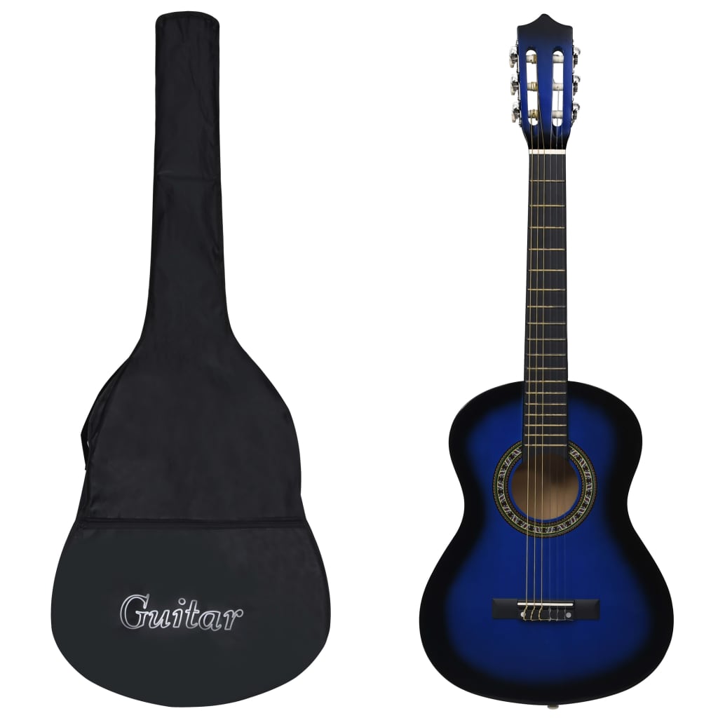 Vidaxl Guitar Classic nybörjare med TAS 1 2 34 Blue