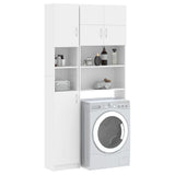 Vidaxl wäschen Maschinn Cupboard Set verschafft Holz White