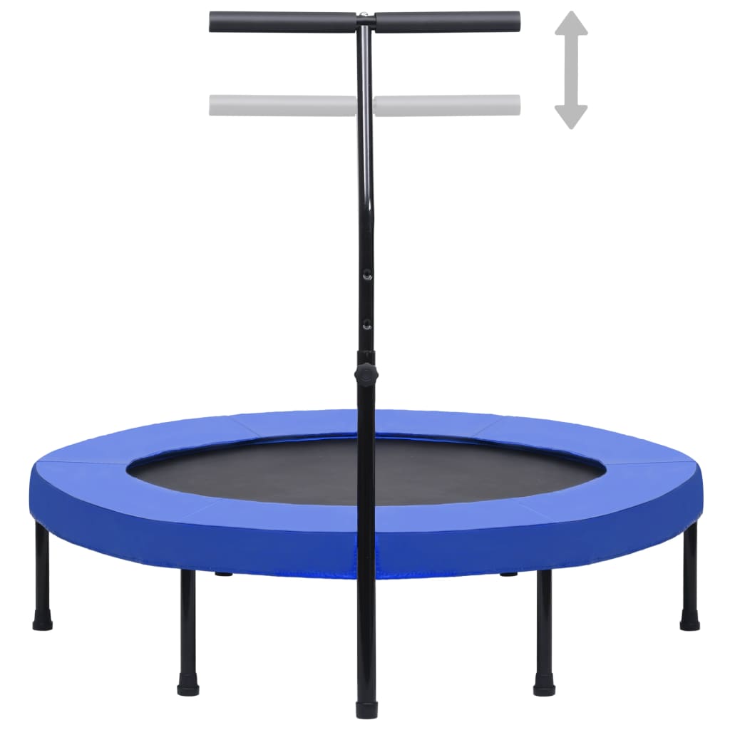 VidaXL Fitnesstrampoline met handgreep en veiligheidsmat 122 cm