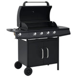 Vidaxl GasBarbecue 4+1 Coona coaning Steel Black