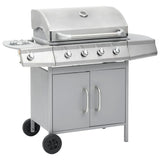 Vidaxl GasBarbecue 4+1 Cooking cona Silver Silver.