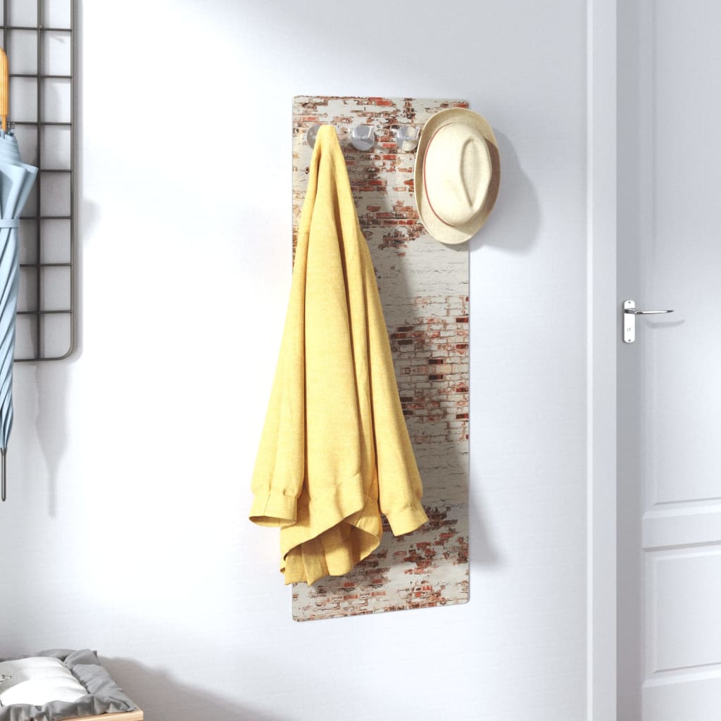 Vidaxl Wall Coat Rack Stone Wall 80x30 cm afsluttet glas