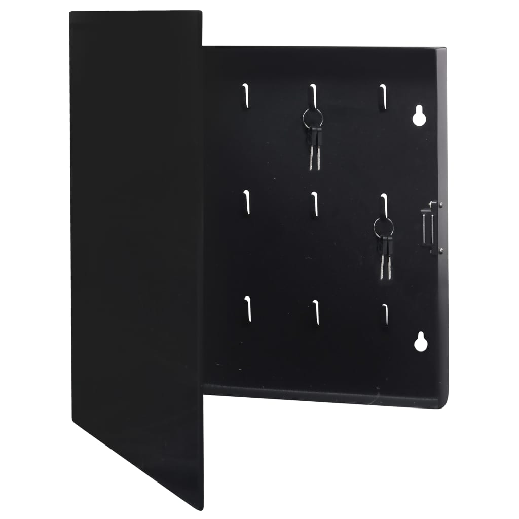 Vidaxl Key Cabinet med Magnetic Board 35x35x4 cm sort