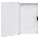 Vidaxl Key Cabinet med Magnetic Board 30x20x4 cm hvid