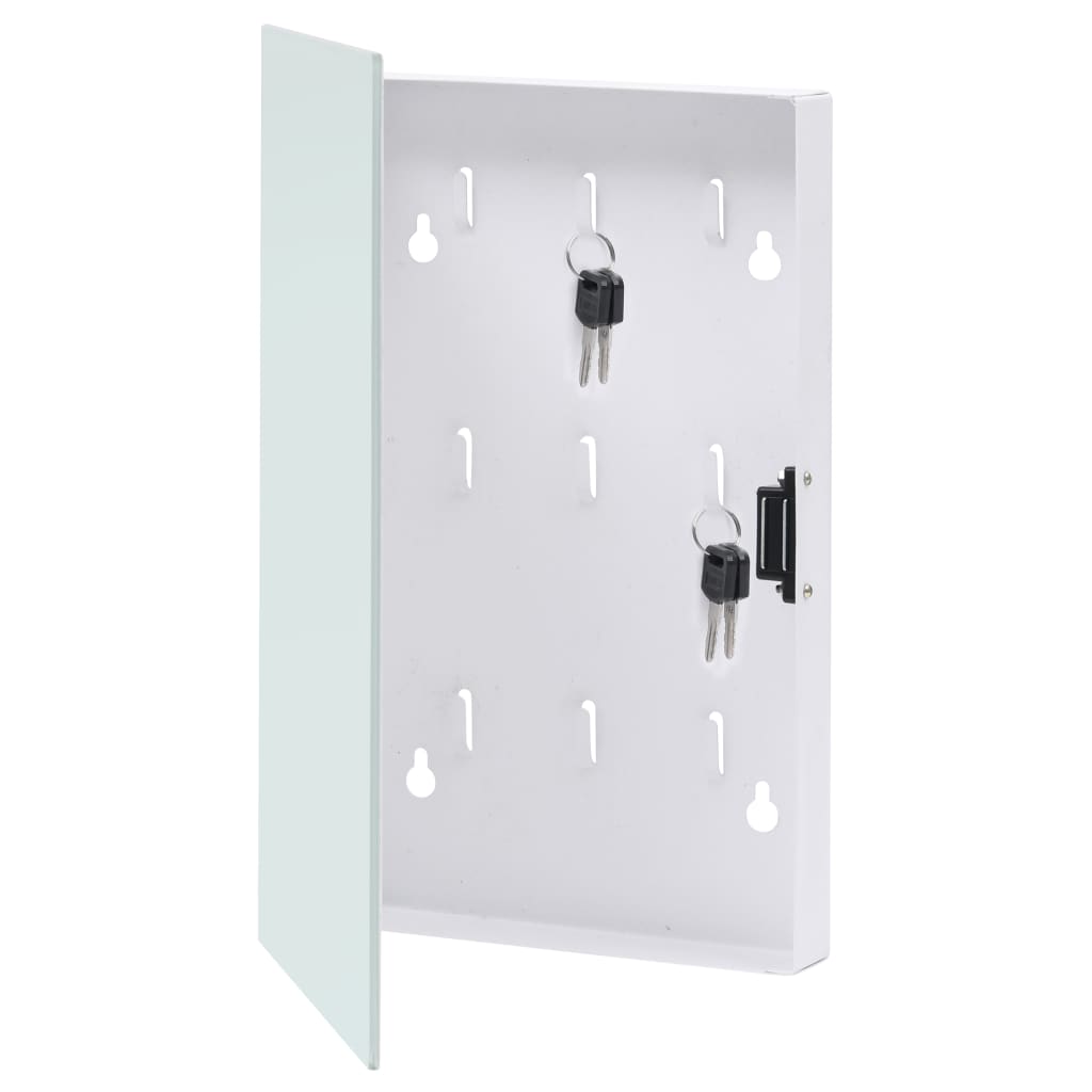 Vidaxl Key Cabinet med Magnetic Board 30x20x4 cm hvid