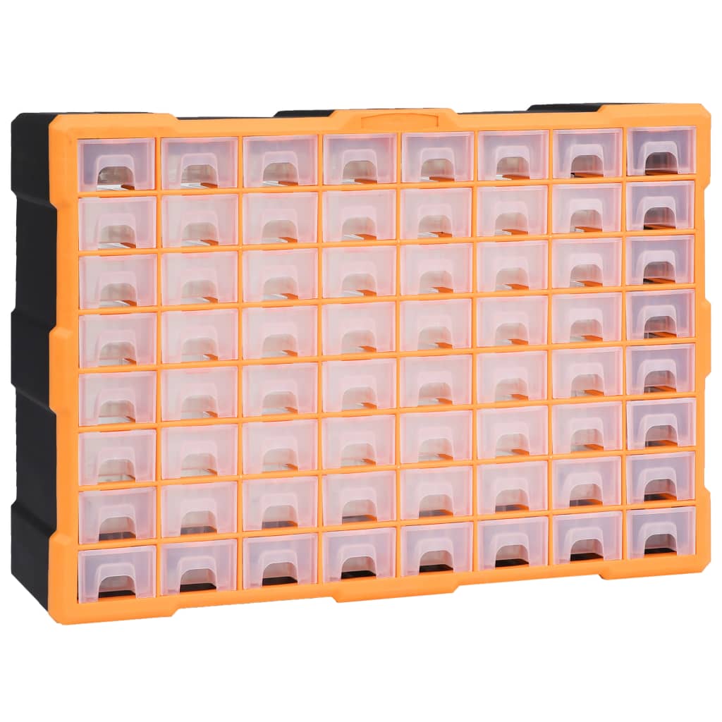 Organizador de Vidaxl con 64 cajones 52x16x37.5 cm